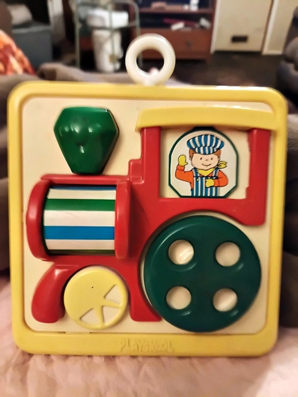 Vintage Playskool Baby Li'l Busy Box Train Learning Toy